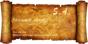 Strompf Arnó névjegykártya